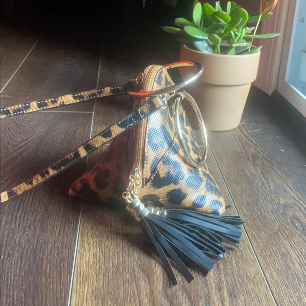 Animal print crossbody bag